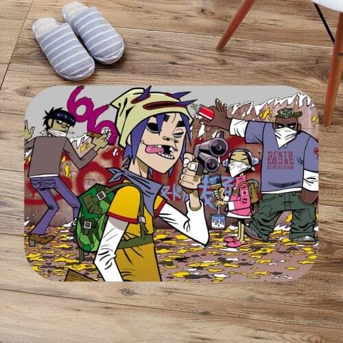 Gorillaz Door Mat Floor Carpet For Living Room Thicken Rug Anti-Slip Bathroom Mat Doormat Home Bath Decor