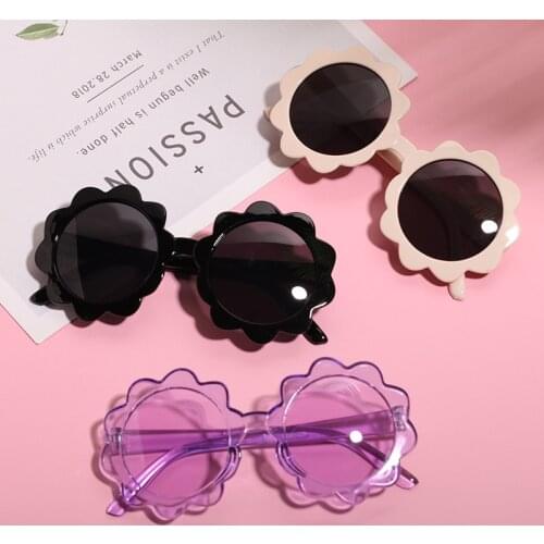 FOCUSNORM Infants Baby Girls Boys Summer Sunglasses 7 Colors Solid Flower-Shaped Outdoor Sunglasses