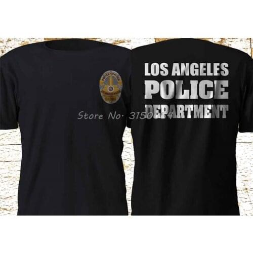 New Lapd Los Angeles Police Department Swat Black T-shirt Summer Cotton Tshirt Hip Hop Fitness Clothing Men T Shirt Tees