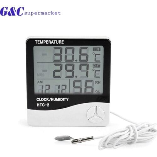 HTC-2 Indoor Outdoor Electronic Precision Hygrometer Thermometer Meter WhiteHtc-1 diy electronics