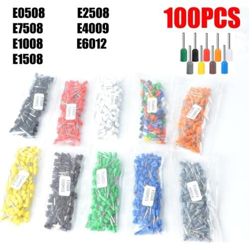 Insulated terminal high-end metal cable insulated junction box, high-end wire connector100 per box e0508 e7508 e1008 e1508 e2508