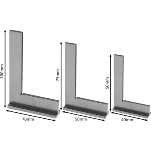 Machinist Square 90Degree Right Angle Engineers Set with Seat Precision Grinding Hardened Steel Square