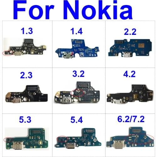USB Charger Jack Board Module For Nokia 2.2 2.3 3.2 4.2 6.2 7.2 Charging Port Usb Connector Board Flex Cable Replacement Parts