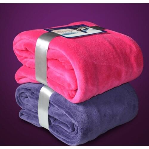 Soft Throw Blanket Warm Coral Solid Blankets Travel Flannel Solid Color Fleece Blankets for Home Bedroom Sofa Christmas Gifts