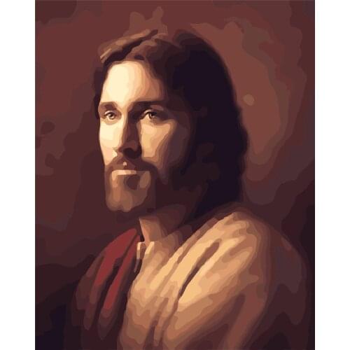 Jesus 40x50cm Butterfly Leaf House Diy Painting By Numbers Landscape Acrylic Paints Canvas Drawing Handpainted Kits