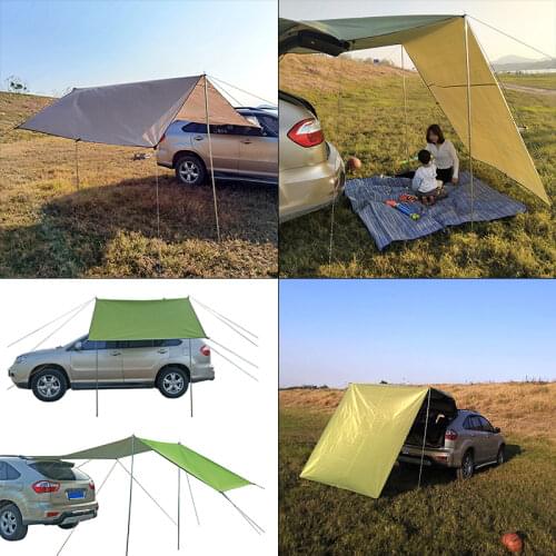 Car Shelter Shade Camping Side Car Roof Top Tent Awning Waterproof UV Portable Camping Tent Automobile Rooftop Rain Canopy