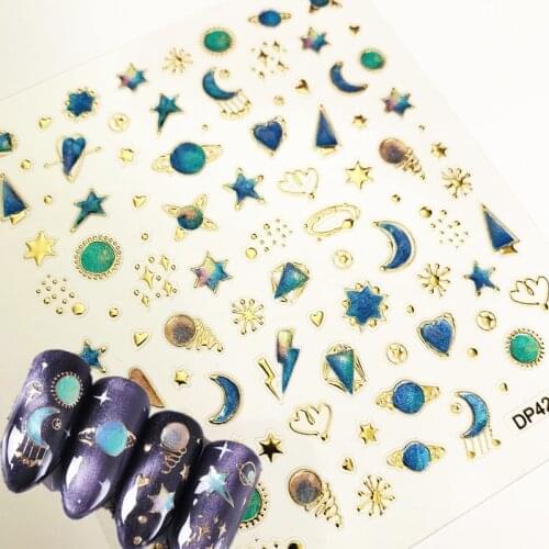 Newest DP nail sticker DP-401 3d nail art sticker nail decal stamping export japan designs rhinestones decorations
