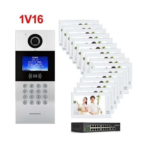 New arrival HD digital video intercom doorbell TCP/IP residential intelligent electronic access control system 1V16
