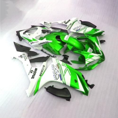 Custom new Injection fairing kit fit for YAMAHA 2007 2008 YZFR1 YZF R1 07 08 white green motorcycle fairings body kits YB40