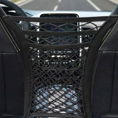 30*30cm Car Organizer Seat Back Storage Elastic Car Mesh Net Bag Between Bag Luggage Holder Pocket Car Styling for Auto Vehicles