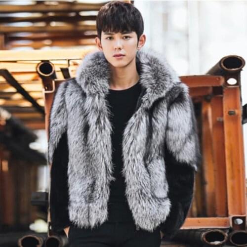 Autumn faux mink leather jacket mens winter thicken warm fur leather coat men slim jackets jaqueta de couro fashion Hooded