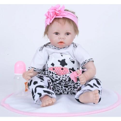 22 inch Lifelike reborn dolls babies soft reborn baby dolls baby real alive Toys For Girls bebe gift reborn bonecas