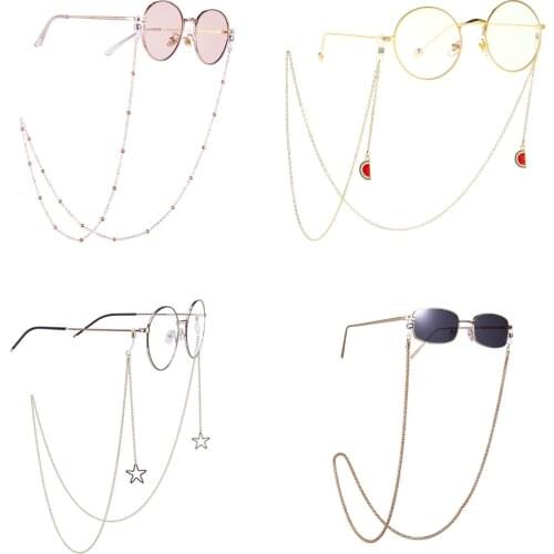 Eyeglass Strap Fashion Sunglasses Spectacles Holder Neck Cord Glasses Slip Metal Chain Reading Glasses Hanging Chain 1pc