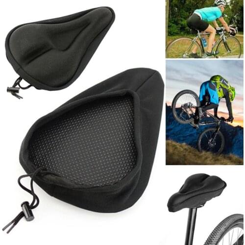 Bike Seat Bicycle Silicone 3D Gel Saddle Seat Cover MTB Mountain Bike Saddle Pad Padded Soft Cushion Breathable Cushion Cover