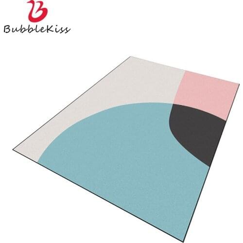 Bubble Kiss Fresh Style Carpets For Living Room Fashion Pink Blue Geometric Bedroom Mat Coffee Table Customized Home Decor Rugs