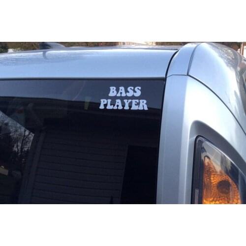 Black/Sliver Bass Player Vinyl Car Decal Simple Car Styling Rearview Mirror Modern Decor Stickers Waterproof S860