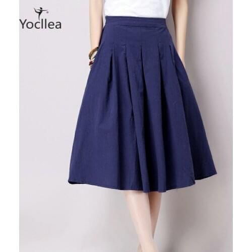Женские юбки в складку YOCLLEA China At AliExpress