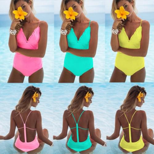Women Push Up Bikini Set Bra Padded Swimwear Bandage Lady Swimsuit Bathing Suit