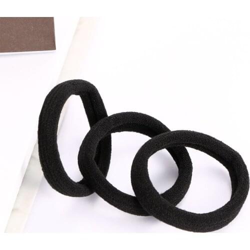 10Pcs Hairdressing Tools Black Rubber Band Hair Ties/Rings/Ropes Gum Springs Ponytail Holders Hair Accessories Elastic Hair Band