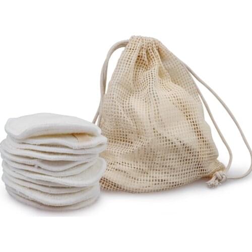 12PC Reusable Cotton Pads Makeup Remover Pads Washable Round Bamboo Make Up Pads Cloth Nursing Pads Skin Care Tool Skin Cleaning