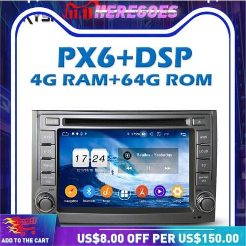 PX6 Android 10.0 64GB ROM + 4G RAM Car DVD Player GPS Map RDS Radio Wifi Bluetooth DVR Camera Carplay For Hyundai H1 2011 2012