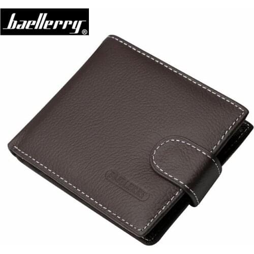 Baellerry Genuine Leather Men Wallets Top Quality business Male Wallet Coin Pocket Real Leather Mens Purse card holder cartera