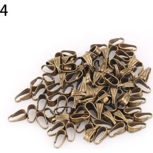 Bluelans 100pcs Bail Connectors Jewelry Findings DIY Necklace Pendant Buckle Clip Clasps jewelry making украшения женские