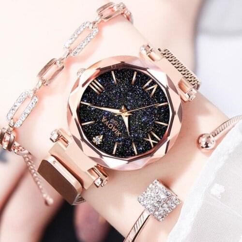 Ladies Magnetic Starry Sky Clock Luxury Women Watches Fashion Diamond Female Quartz Wristwatches Relogio Feminino Zegarek Damski