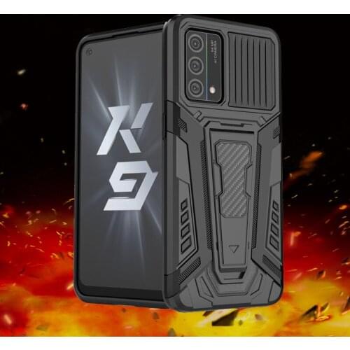 Holder Cover For OPPO K9 Case For OPPO K9 Capas Shockproof Hard Phone Stander Back Bumper Kickstand Cover For OPPO K9 K 9 Fundas