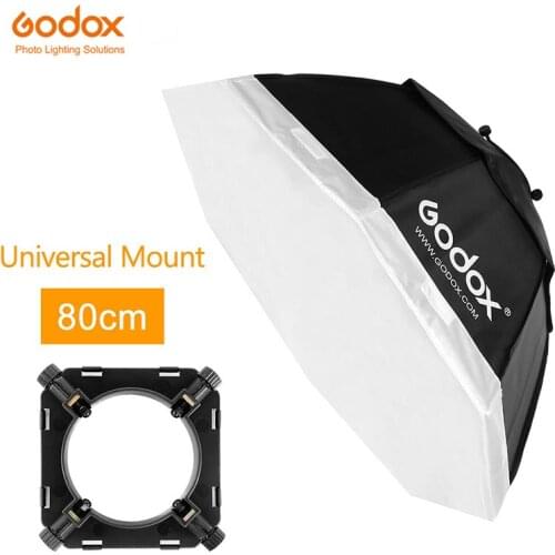 Godox Pro 31.5" 80cm Octagon Softbox Universal Mount Studio Strobe Lighting Godox 250SDI 300SDI E250 E300 K-150A K-180A