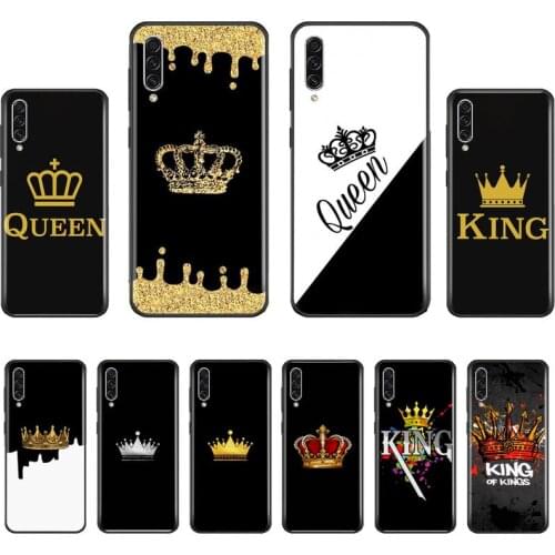 Crown King Queen Soft Rubber Phone Cover For Samsung S6 S7 edge S8 S9 S10 e plus A10 A50 A70 note8 J7 2017