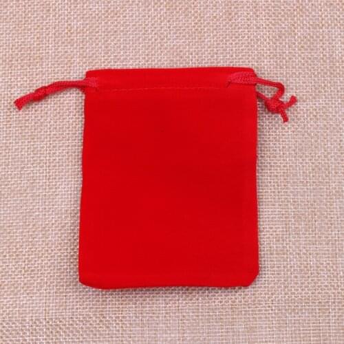 50pcs 7x9cm Jewelry Packing Velvet bag Red color Velvet Drawstring bags Pouches Party Favour Nice Bags Free Shipping