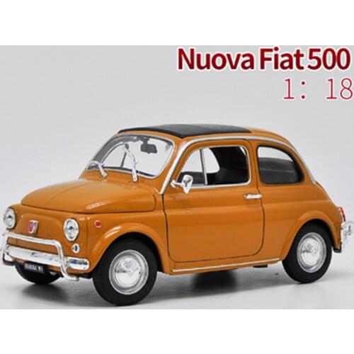 WELLY 1:18 Fiat 500 Alloy Off-Road Alloy Retro Car Model Classic Car Model Car Decoration Collection Gift