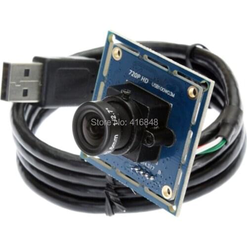720P 1280X720 MJPEG YUY2 hd mini 38*38mm OV9712 CMOS usb camera module for automatic vending machine, safety box
