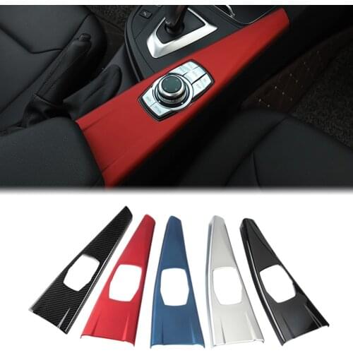 LHD Auto Interior Console Armrest Cover Multimedia Panel Trim Sticker For BMW 3 4 Series GT F30 F32 F34 Car Accessories