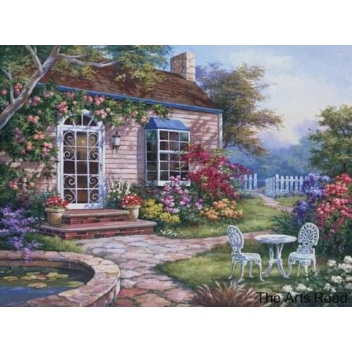 Wall Art Picture Hand Painted Mediterranean Landscape Painting Online Canvas Oil High Quality