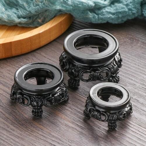 New Black Resin Crystal Ball Base Sphere Pedestal European Style Home Decor Display Stand Photography Props Ornament Accessories