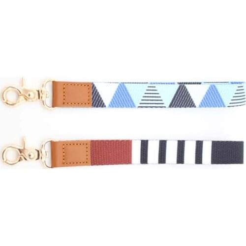 New Hand Wrist Strap with Metal Key Chain Ring Holder Lanyard Tag for Men Women Gifts Cars Motorcycle Gifts Tags Key Fobs Holder