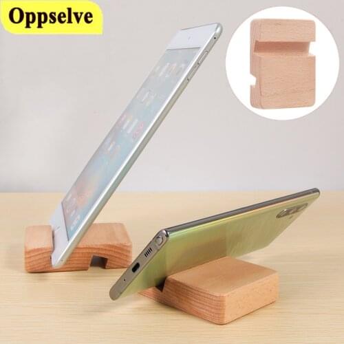 Oppselve Universal Wooden Desk Phone Holder Multi-function Phone Mount Desktop Rack For iPhone Xiaomi Huawei Cellphone Bracket