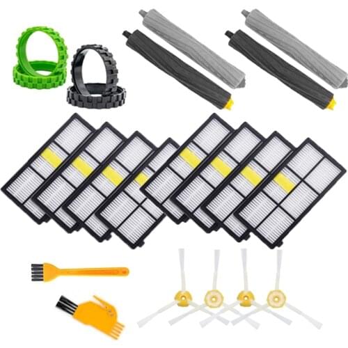 Main Roll Brush Replace Tires for IRobot ROOMBA Parts Kit Series 800 860 900 960 966 980 - Brushes and Filters