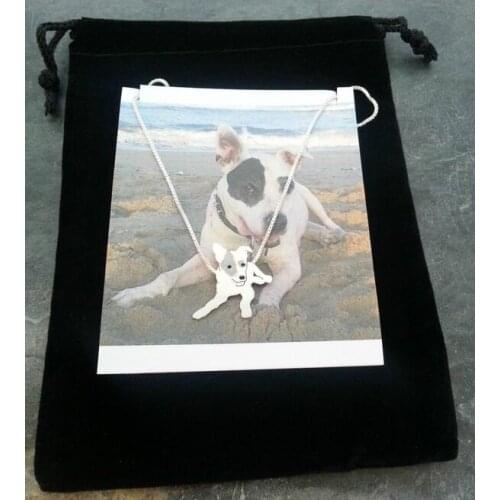 Custom Pitbull Dog Necklace, Your Pet Pendant, Cat silhouette Memory Jewelry Keepsake Memorial Gift--12 pcs/Lot