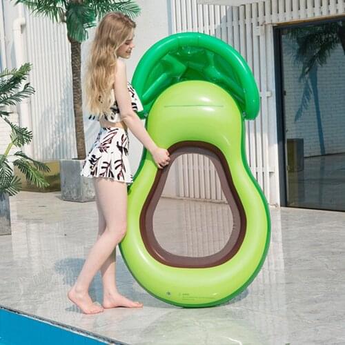Swimming Pool Floating Bed Mattress Giant Swimming Pool 120x80cm Avocado Floating Bed Toy Adult Summer Beach Swimming Ring