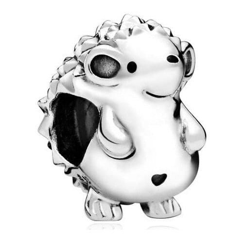 5PCS Autumn Silver Color Nino the Hedgehog Charm Animal Zinc Alloy Beads Fit Original Snake Bracelets Women DIY Jewelry Making