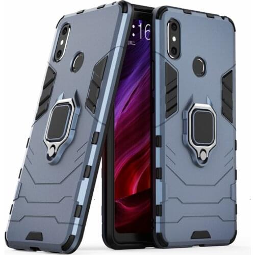 Shockproof Armor Case for Xiaomi Mi Max 3 Case Ring Holder Stand Phone Back Cover for Xiomi Mi MAX 3 MAX3 MIMax3 Funda Capa