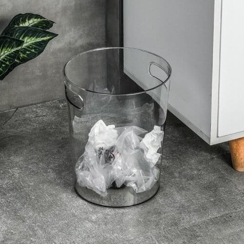 Transparent Ins Desktop Small Trash Bin Bedroom Home Cute Trash Can Mini Garbage Storage Box Organizer Table Ice Bucket