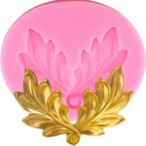 Relief Silicone Mold Leaf Fondant Cake Decorating Tools Cupcake Topper Molds Polymer Clay Candy Chocolate Gumpaste Moulds