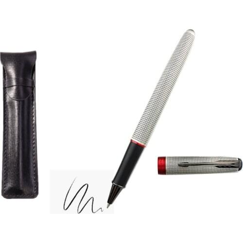 High Quality Black cellulose Ballpoint Pen Luxury 0.7MM Nib Tainless metal Rollerball pen School Office Stationery for Writing