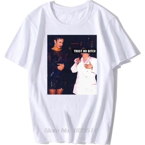 Selena Quintanilla Trust No Bitch T Shirt Men Cool Short-Sleeve Cotton T-Shirt Summer O-neck Tshirt Hip Hop Tees Harajuku