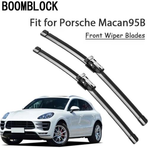 BOOMBLOCK 2PCS High Quality Front Windshield Wiper Blades For Porsche Macan 95B 2017 2016 2015 2014 Accessories