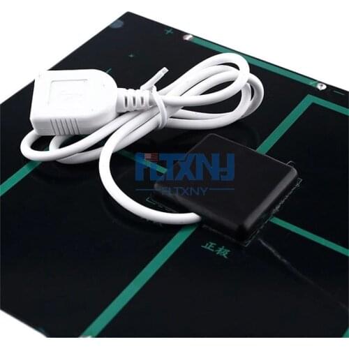 New 3.5W 6V Solar Panel Battery Charger DIY Solar Module with USB Port Portable Outdoor Solar Charging Board for Mobile Phones